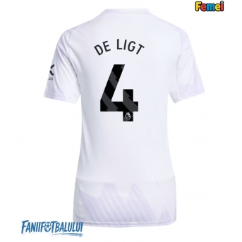 Manchester United Matthijs de Ligt #4 Tricou Fotbal Replică 2025-26 Femei Deplasare